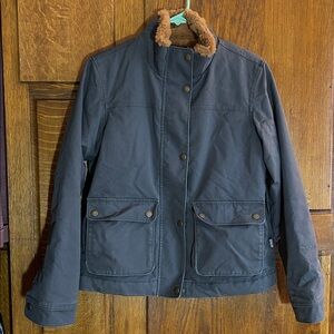 Patagonia Blue Utility Jacket with Faux Fur lining
